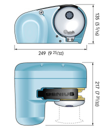 Якорная лебедка Quick Genius 150Вт 12В цепь 6мм (FSGM01500006A00)