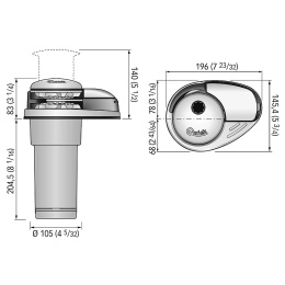 Якорная лебедка Quick Prince DP2E 500Вт 24В цепь 6мм (FSDP2E110006A00)