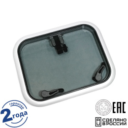 Люк палубный Альбатрос распашной 572х457 мм чёрный (030833T)