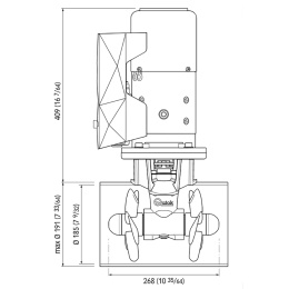 Подруливающее устройство Quick два винта, 6,3 кВт, 24 В, 185 мм (10252143)