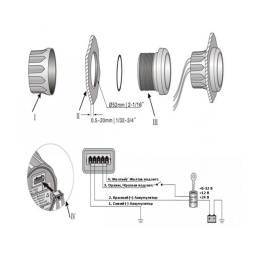 Вольтметр аналоговый 8-16 вольт BB черн/черн KUS (KY13200)