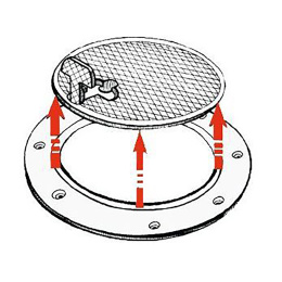 Смотровой лючок 235 мм (9") белый Osculati (20-844-00)