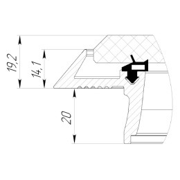 Люк палубный безрамный Пеликан 475x475 R75 (030812T)