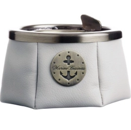 Пепельница нескользящая Marine Business песочная, нерж. сталь и исск. кожа (30122, 10257913)