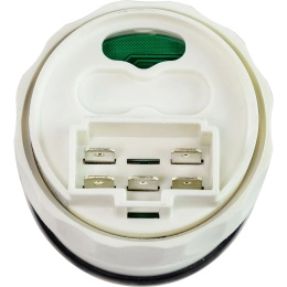 Указатель положения руля (Аксиометр) 52 мм белый/нерж (RA00191WSMR)