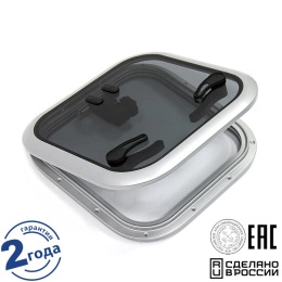 Люк палубный Альбатрос распашной 500х500 мм дымчатый (030826T)