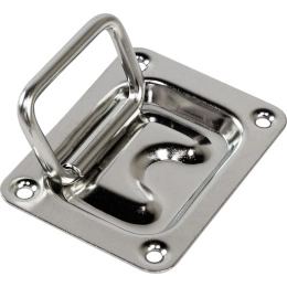 Ручка палубная потайная 75х58 мм нержавеющая сталь (007158, 51003)