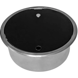 Мойка круглая 340 мм стекл крышка Marine Rocket (MR531CSS)