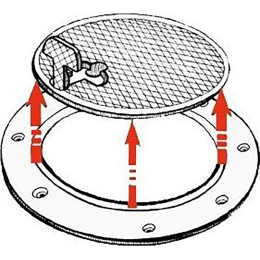 Смотровой лючок 203 мм (8") серый Osculati (20-840-60)