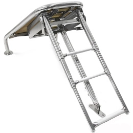 Платформа носовая с трапом 3 ступени белые (040245WT)