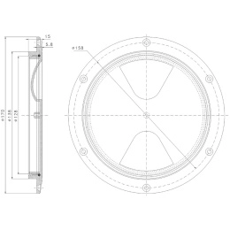 Смотровой лючок 127 мм (5") белый Osculati (20-206-00)