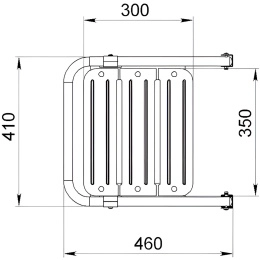 Платформа кормовая с трапом 3 ступени серые (040203GT, 10268785)