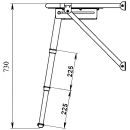 Платформа кормовая с трапом 3 ступени белые (040203WT)