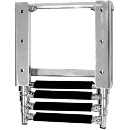 Трап телескопический выдвижной 4 черных ступени 290 мм (040106BT)