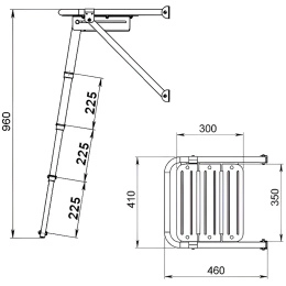 Платформа кормовая с трапом 4 ступени серые (040204GT, 10269486)