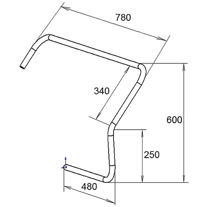 Консоль бортовая малая левая (030311T)