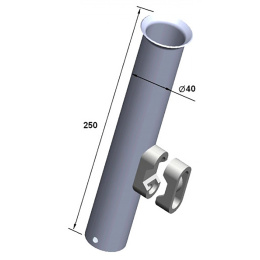 Держатель спиннинга 250х37 нержавеющая сталь, 450 гр (030601T)