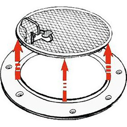 Смотровой лючок 203 мм (8") серый Osculati (20-840-60)