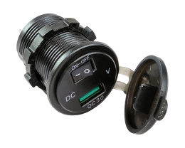 Разъем USB Charger QC3.0 с вольтметром