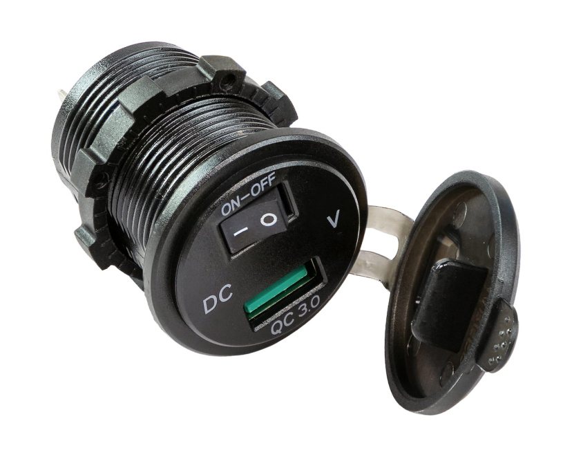 Разъем USB Charger QC3.0 с вольтметром