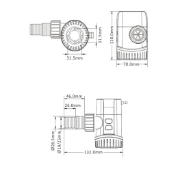 Помпа осушительная 12В 1100GPH (70 л/мин) SeaFlo (SFBP1-G1100-13A)