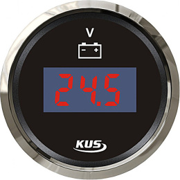 Вольтметр цифровой 8-32 вольт BS черн/нерж KUS (KY23000)