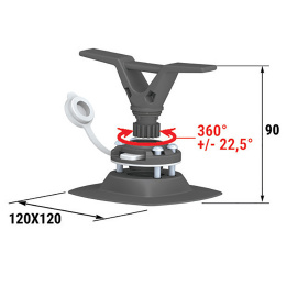 Утка (Кнехт) швартовая c креплением на баллон с замком быстросъемным (020251T)