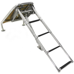 Платформа носовая с трапом 4 ступени черные (040246BT)