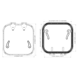 Люк палубный безрамный Пеликан 522x522 R75 (030813T)