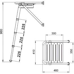 Платформа кормовая с трапом 4 ступени белые (040204WT, 10268787)