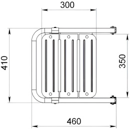 Платформа кормовая с трапом 3 ступени белые (040203WT)