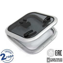 Люк палубный Альбатрос распашной 550х550 мм дымчатый (030827Т)