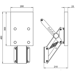 Транец выносной для ПЛМ мощностью от 9.9 до 20 л.с. (50 кг) ФБС (040402T)