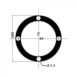 Кожух для тросов газ-реверс черный (010193BT)