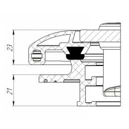 Люк палубный Альбатрос сдвижной 720х720 мм дымчатый (030802T)