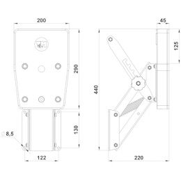 Транец выносной для ПЛМ мощностью от 6 до 15 л.с. (38 кг) (040407T)