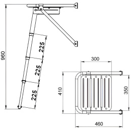 Платформа кормовая с трапом 4 ступени серые (040204GT, 10269486)