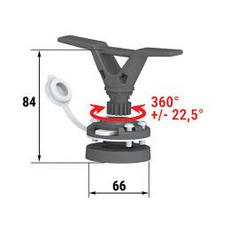 Утка (Кнехт) швартовая быстросъёмная с креплением на горизонтальную поверхность (020253T)