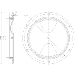Смотровой лючок 127 мм (5") белый Osculati (20-206-00)