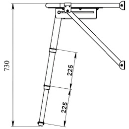 Платформа кормовая с трапом 3 ступени серые (040203GT, 10268785)