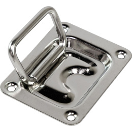 Ручка палубная потайная 75х58 мм нержавеющая сталь (007158, 51003)