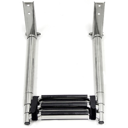 Трап телескопический складной 3 черных ступени 310 мм (040102BT)