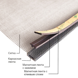 Сетка анти-москитная для люка катера 550x550 мм (030861TM)