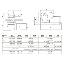 Якорная лебедка Quick Prince DP2 700Вт 12В цепь 8мм (FSDP20712008B00, 10252534)