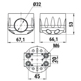 Хомут универсальный на трубу 22, 25, 32 мм (мод.2) (040574T)