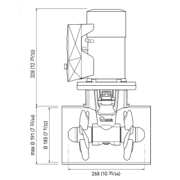 Подруливающее устройство Quick два винта, 4,3 кВт, 24 В, 185 мм (10252141)