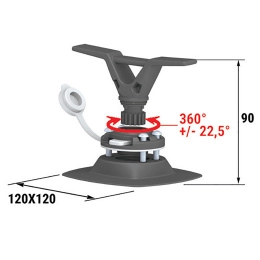 Утка (Кнехт) швартовая c креплением на баллон с замком быстросъемным (020251T)